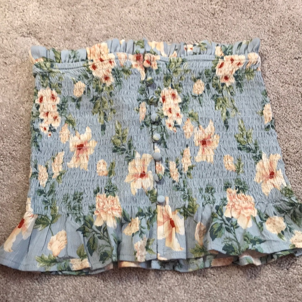 flower print AE tube top